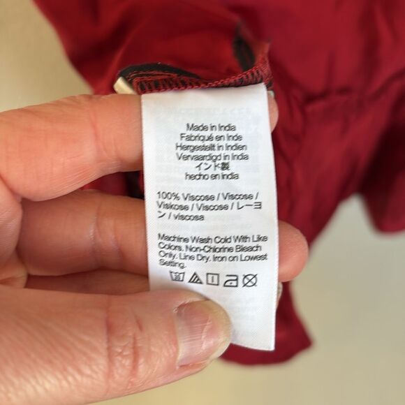 J Crew Amelia popover shirtdress in drapey viscose twill Womens XXS Berry Red - Picture 8 of 10